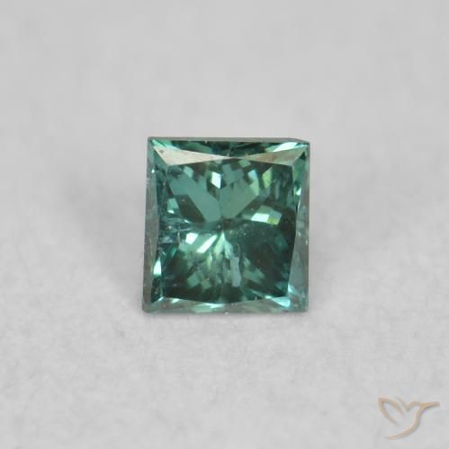 0.04ct 天然 绿色 钻石, 正方形, VS-SI