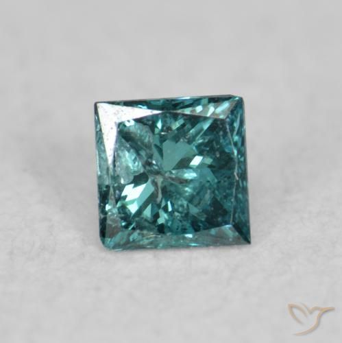 0.03ct 天然 绿色 钻石, 正方形, VS-SI