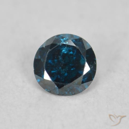 0.06ct 天然 蓝色 钻石, 圆形的, VS-SI