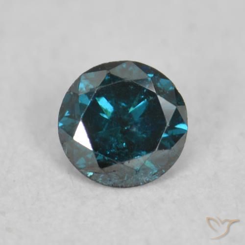 0.08ct 天然 蓝色 钻石, 圆形的, VS-SI