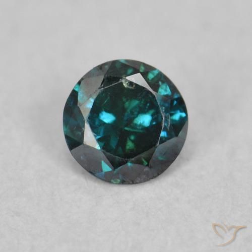 0.06ct 天然 蓝色 钻石, 圆形的, SI