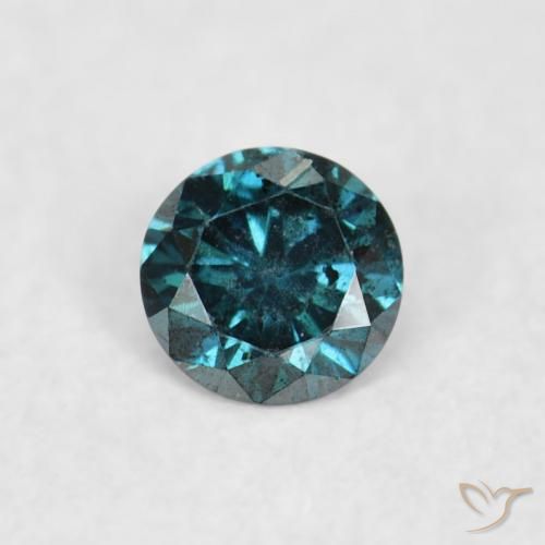 0.05ct 天然 蓝色 钻石, 圆形的, VS