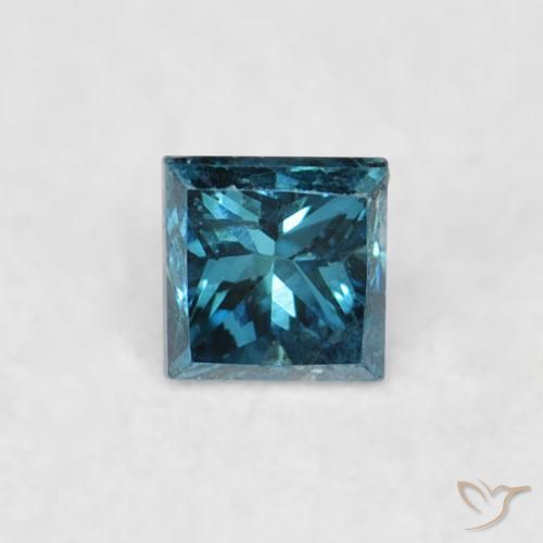 0.05ct 天然 蓝色 钻石, 正方形, VS