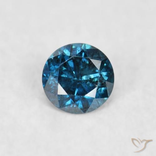 0.04ct 天然 蓝色 钻石, 圆形的, VS