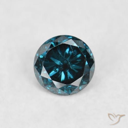 0.05ct 天然 蓝色 钻石, 圆形的, VS