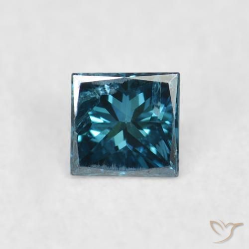 0.07ct 天然 蓝色 钻石, 正方形, VS