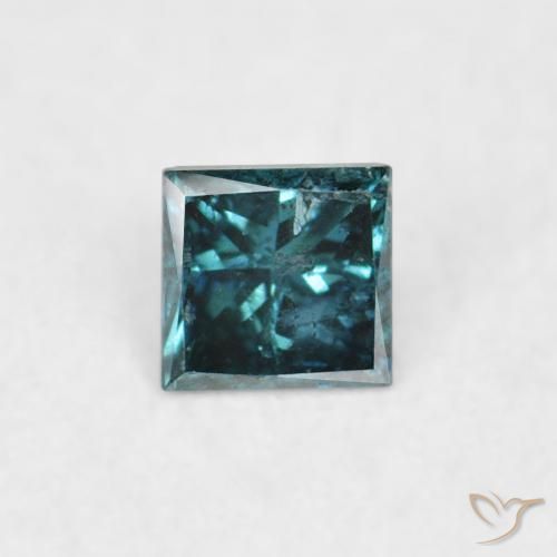 0.06ct 天然 蓝色 钻石, 正方形, VS