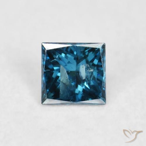 0.07ct 天然 蓝色 钻石, 正方形, VS-SI