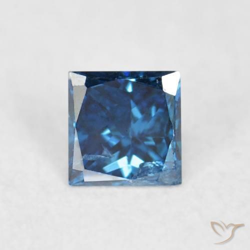 0.08ct 天然 蓝色 钻石, 正方形, VS-SI