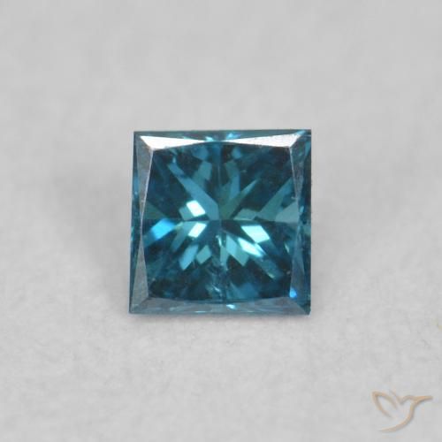 0.05ct 天然 蓝色 钻石, 正方形, VVS-VS