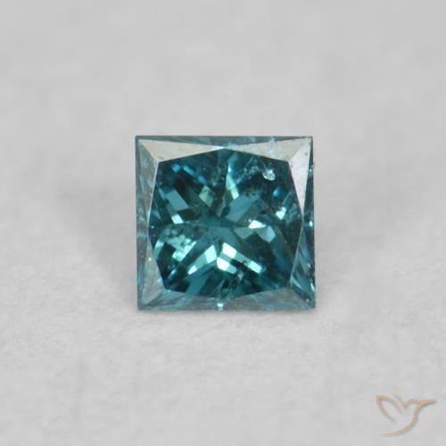 0.02ct 天然 蓝色 钻石, 正方形, VVS-VS