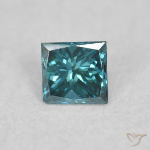0.04ct 天然 蓝色 钻石, 正方形, VVS-VS