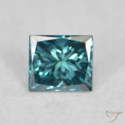 0.07ct 天然 蓝色 钻石, 正方形, VVS-VS