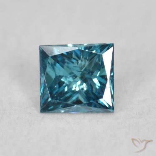 0.05ct 天然 蓝色 钻石, 正方形, VVS-VS