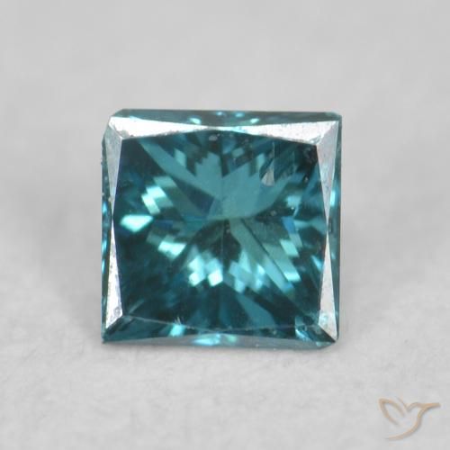 0.08ct 天然 蓝色 钻石, 正方形, VVS-VS