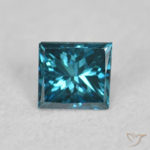 0.06ct 天然 蓝色 钻石, 正方形, VVS-VS