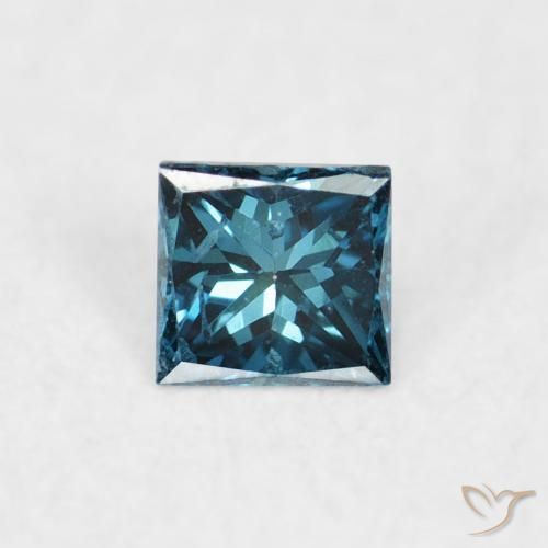 0.06ct 天然 蓝色 钻石, 正方形, VVS-VS