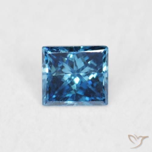 0.05ct 天然 蓝色 钻石, 正方形, VVS-VS
