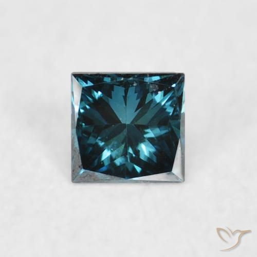 0.07ct 天然 蓝色 钻石, 正方形, VS-SI