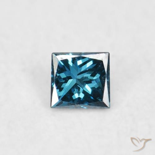 0.02ct 天然 蓝色 钻石, 正方形, VVS-VS