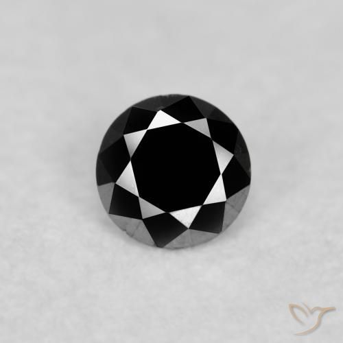 0.05ct 天然 黑色 钻石, 圆形的, 不透明