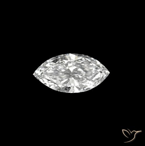 0.06ct 天然 D 钻石, 榄尖形, VVS