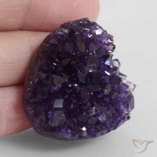 73.57克拉天然紫罗兰色晶簇紫水晶，异形，31.5×26.1毫米，不透明
