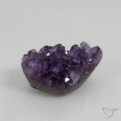 52.41ct 天然 暗紫罗兰色 晶簇紫水晶, 花式切割, 不透明