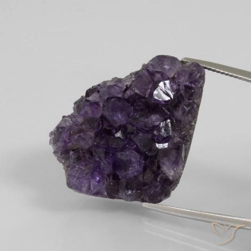 52.41克拉天然晶簇紫水晶，花式切割，不透明