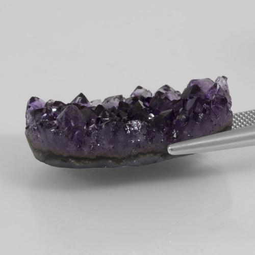 59.31克拉天然紫罗兰色晶簇紫水晶，异形，34.5×23.5毫米，不透明