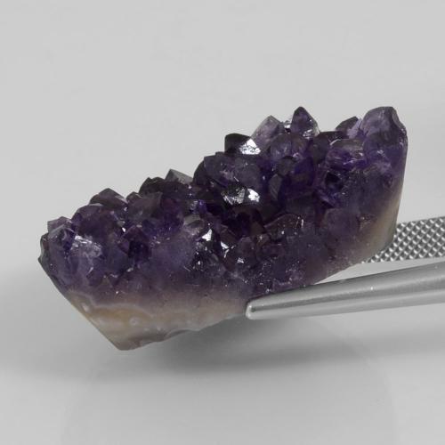 67.83克拉天然紫罗兰色晶簇紫水晶，异形，32.4×24.5毫米，不透明