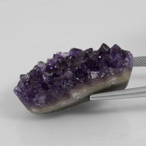 79.16克拉天然紫罗兰色晶簇紫水晶，异形，36.6×24.6毫米，不透明