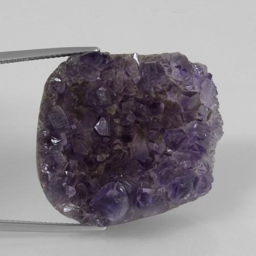 72.22克拉天然紫罗兰色晶簇紫水晶，异形，35.5×31毫米，不透明