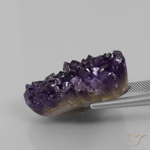74.48克拉天然晶簇紫水晶，花式切割，不透明