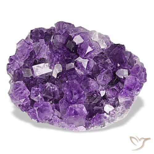 62.67克拉天然紫罗兰色晶簇紫水晶，异形，29.2×22.3毫米，不透明