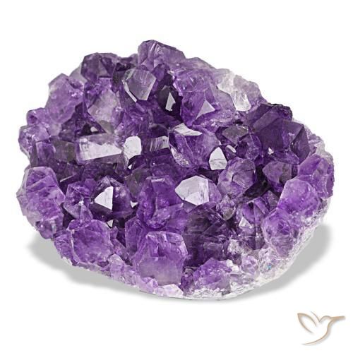 62.67克拉天然紫罗兰色晶簇紫水晶，异形，29.2×22.3毫米，不透明