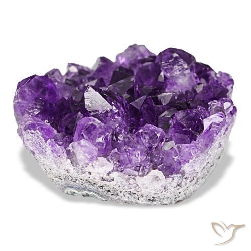 66.10克拉天然紫罗兰色晶簇紫水晶，异形，28.9×23.1毫米，不透明
