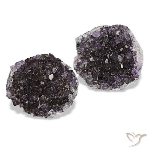 15.02天然紫罗兰色晶簇紫水晶，异形，14.5×12.8毫米，不透明