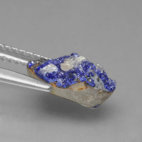 2.34克拉天然晶簇蓝铜矿，异形，10.2×7.2毫米，不透明