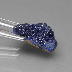 2.81克拉天然晶簇蓝铜矿，异形，10.3×8.4毫米，不透明