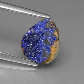 2.15克拉天然晶簇蓝铜矿，异形，9.8×7.8毫米，不透明