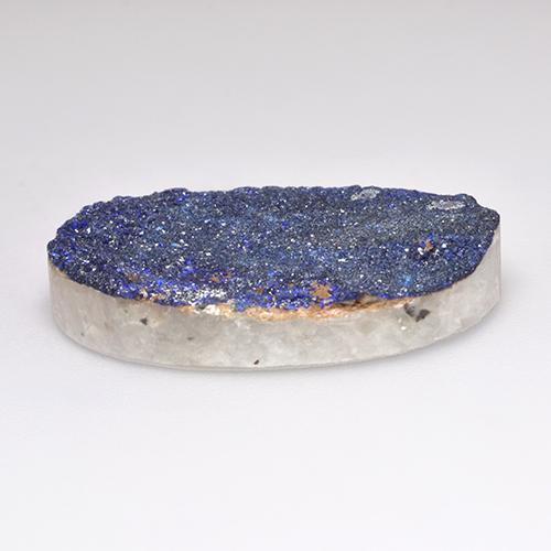 22.48克拉天然晶簇蓝铜矿，异形，27.3×17.8毫米，不透明