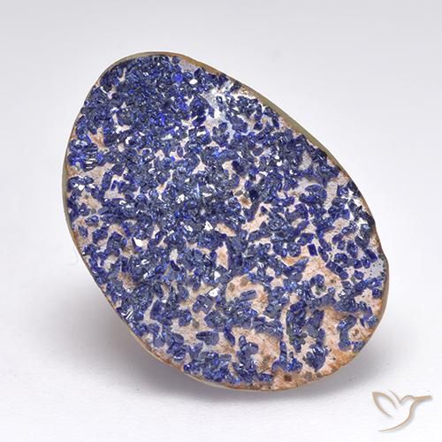 10.82ct 天然 深海军蓝 蓝铜矿晶, 花式切割, 不透明