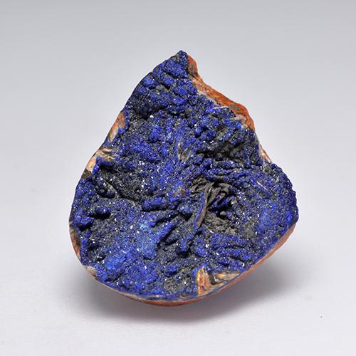 18.12克拉天然晶簇蓝铜矿，异形，20.1×17.3毫米，不透明