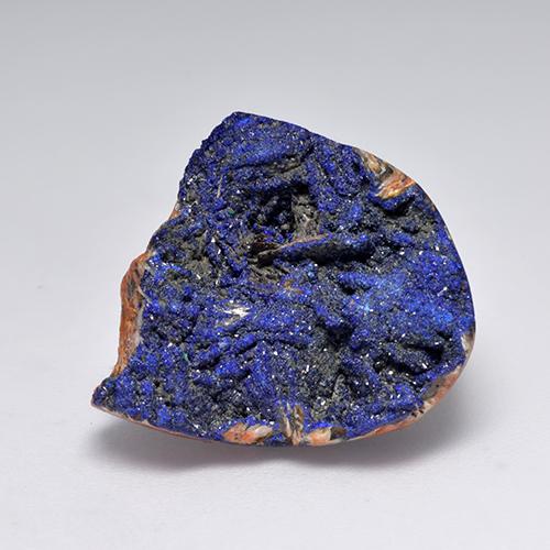 18.12克拉天然晶簇蓝铜矿，异形，20.1×17.3毫米，不透明