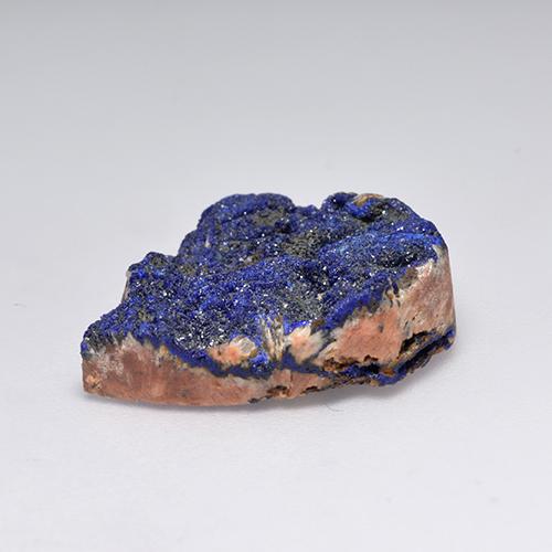 18.12克拉天然晶簇蓝铜矿，异形，20.1×17.3毫米，不透明