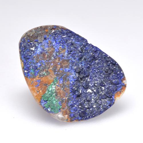 8.35克拉天然晶簇蓝铜矿，异形，18.2×13.4毫米，不透明