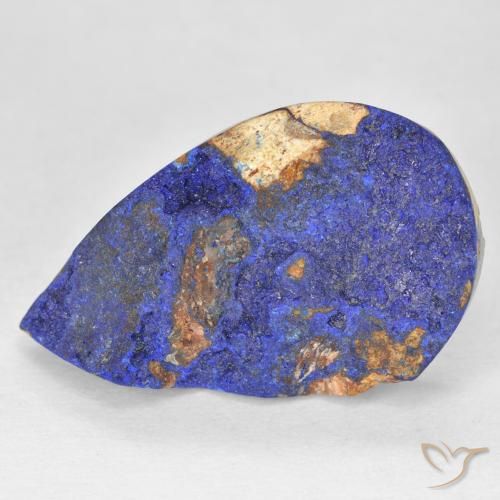 10.96ct 天然 深海军蓝 蓝铜矿晶, 梨形, 不透明
