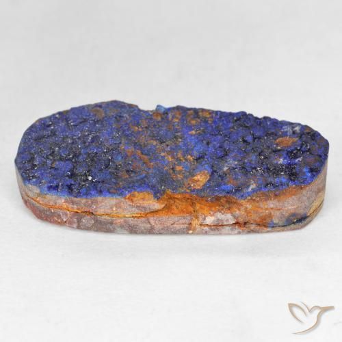 11.21克拉天然蓝铜矿晶，椭圆形，不透明