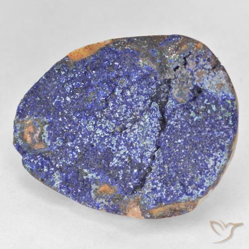 25.88克拉天然蓝铜矿晶，花式切割，不透明